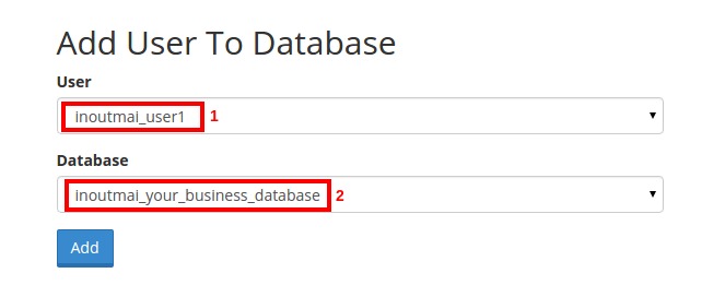 Assign user to the database